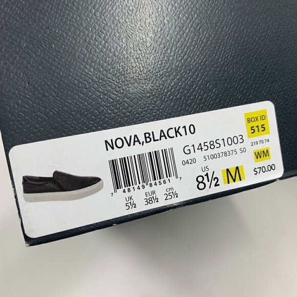 Dr Scholl's Nova Low Top Slip On Sneakers In Black Faux Leather Blend Sz 8.5 IOB - Picture 5 of 12